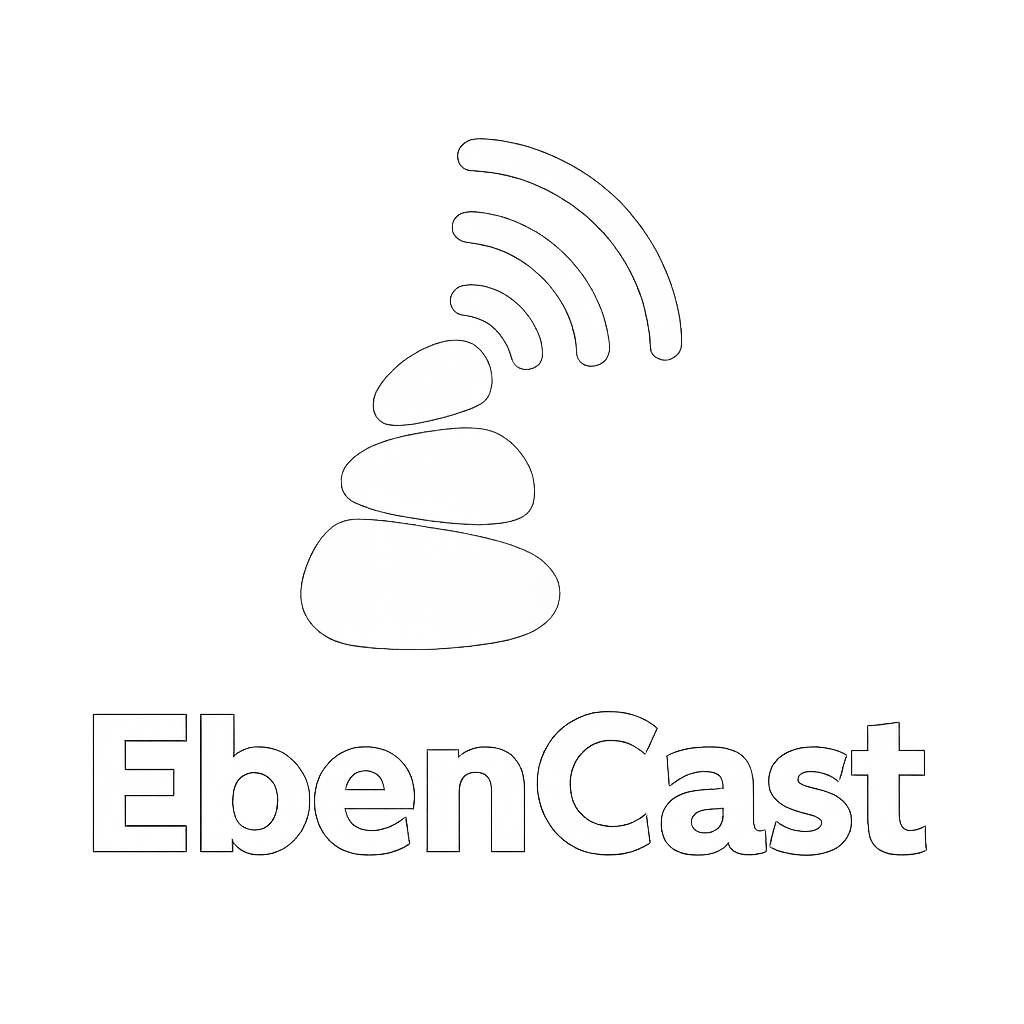 EbenCast Logo White